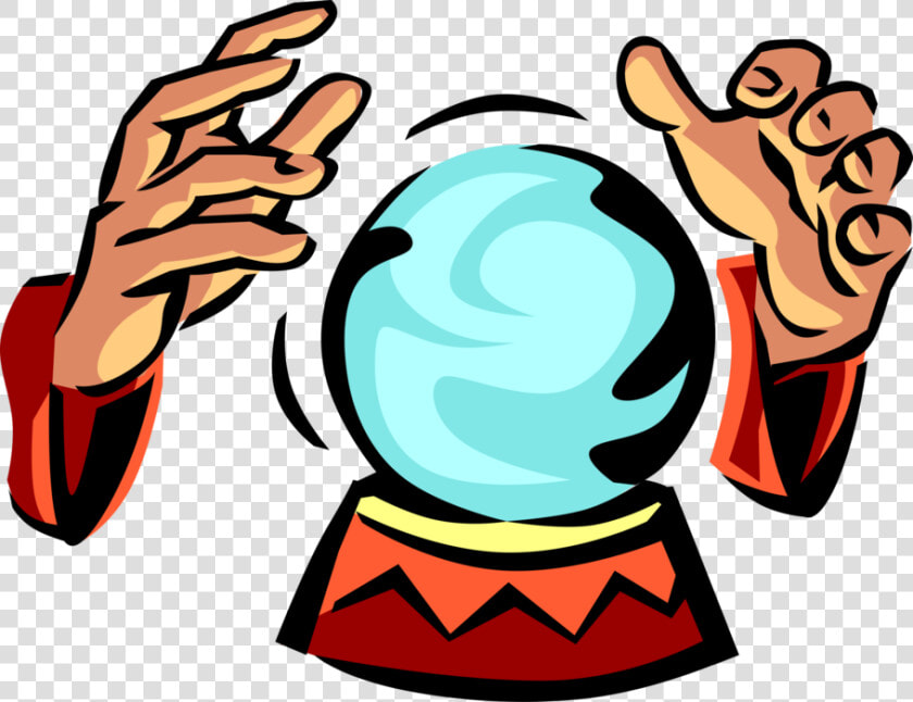 Vector Illustration Of Crystal Ball Gazing With Fortune  HD Png DownloadTransparent PNG