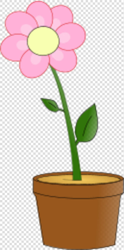 Flowerpot Pink Flowers Clip Art   Flower In Pot Clipart  HD Png DownloadTransparent PNG