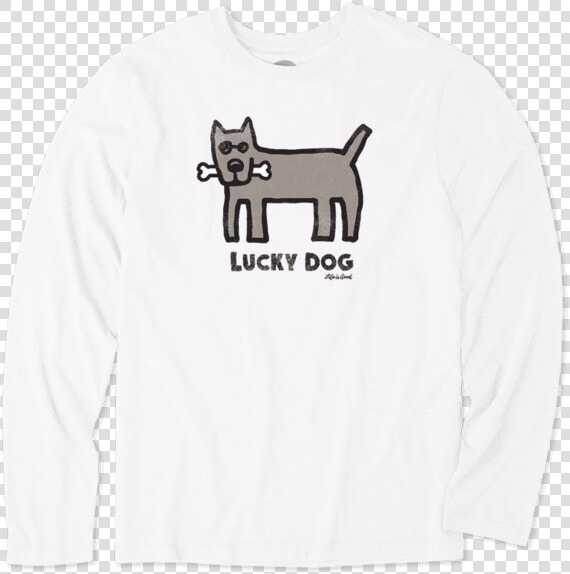 Men S Lucky Dog Bone Long Sleeve Cool Tee  HD Png DownloadTransparent PNG