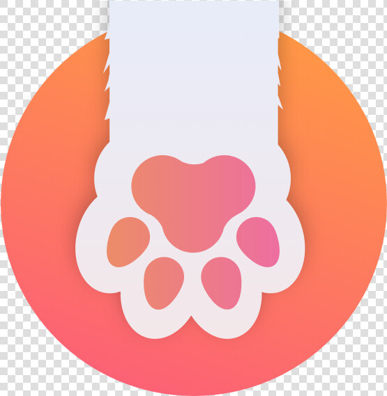 High Five Webgradients Orange Cat Paw Sketch Self Branded   Circle  HD Png DownloadTransparent PNG