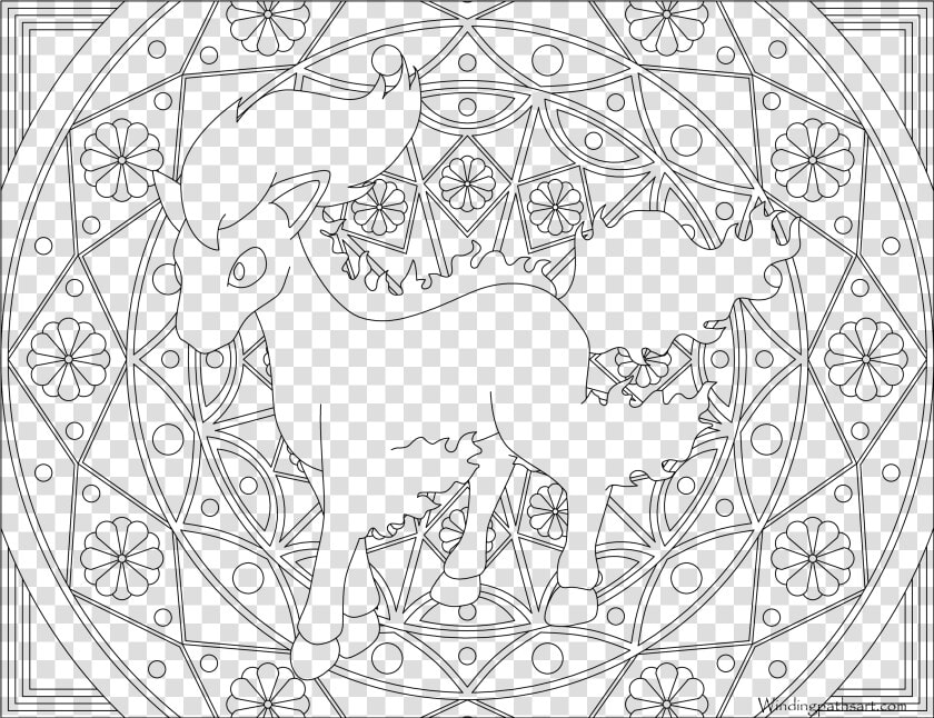 Pokemon Coloring Pages Rapidash   Pokemon Dragonair Coloring Page  HD Png DownloadTransparent PNG