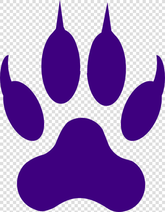Transparent Claw Marks Clipart   Purple Wolf Paw Print  HD Png DownloadTransparent PNG