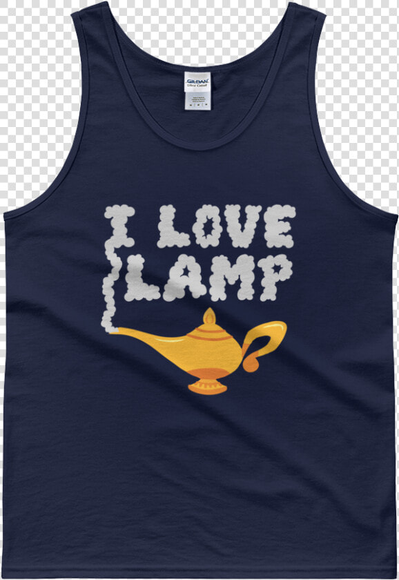 I Love Lamp 01 Mockup Flat Front Navy   Active Tank  HD Png DownloadTransparent PNG