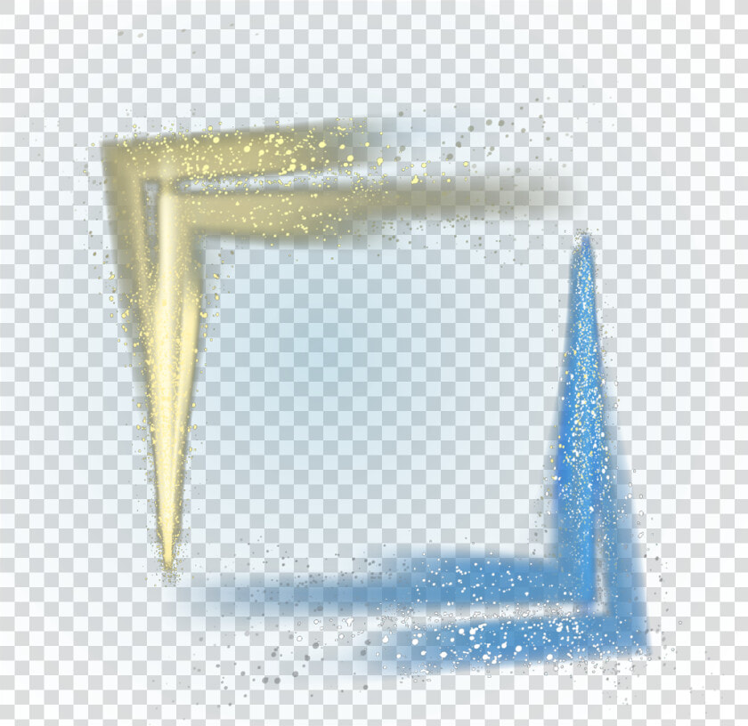 Ftestickers Frame Glitter Sparkle Gold Blue   Transparent 3d Hd Border  HD Png DownloadTransparent PNG