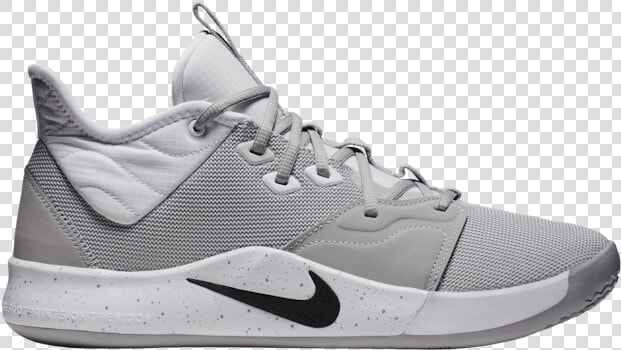 Nike Pg 3 Wolf Grey black white Paul George Mens Basketball   Nike Pg 3 Grey  HD Png DownloadTransparent PNG