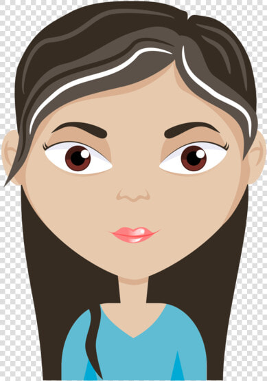 Hairstyle black Hair chin   Female Cartoon Face Clipart  HD Png DownloadTransparent PNG