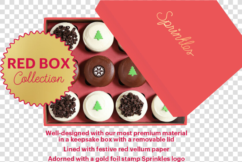 Merry Christmas Red Box Includes 4 Red Velvet  4 Dark   Cupcake  HD Png DownloadTransparent PNG