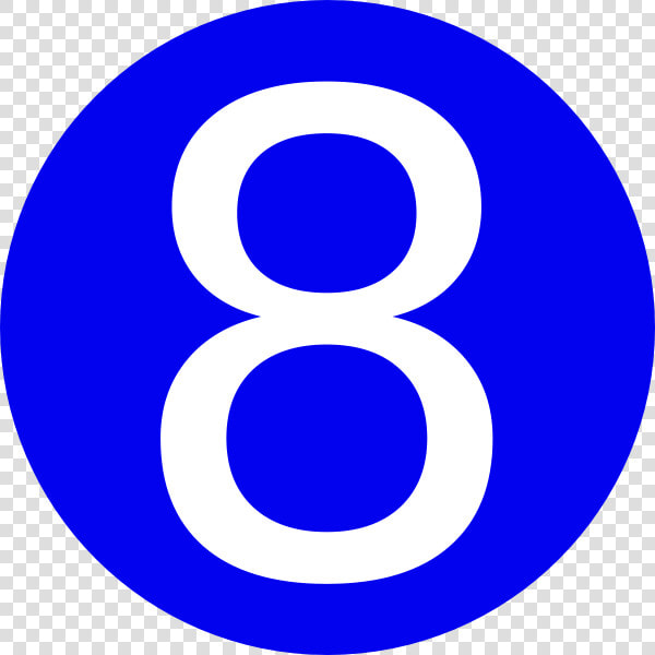 Blue  Rounded with Number 8 Clip Art   Blue Number 8 Clipart  HD Png DownloadTransparent PNG