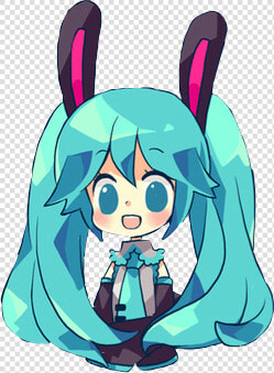  hastunemiku  miku  bunny  chibi  vocaloid  01  freetoedit   Vocaloid Chibi  HD Png DownloadTransparent PNG