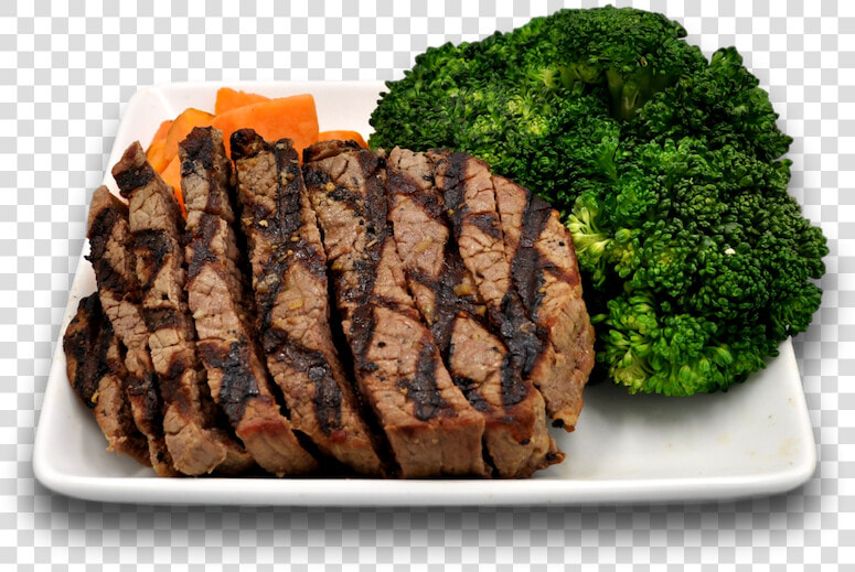 Grilled Piedmontese Steak  amp  Broccoli Fit Plate   Plate Of Steak And Broccoli  HD Png DownloadTransparent PNG