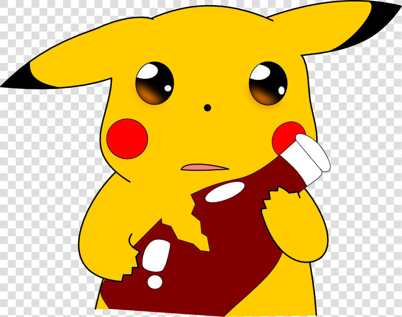 Sad Pikachu Broken Ketchup Clipart   Png Download   Pikachu With Ketchup Png  Transparent PngTransparent PNG