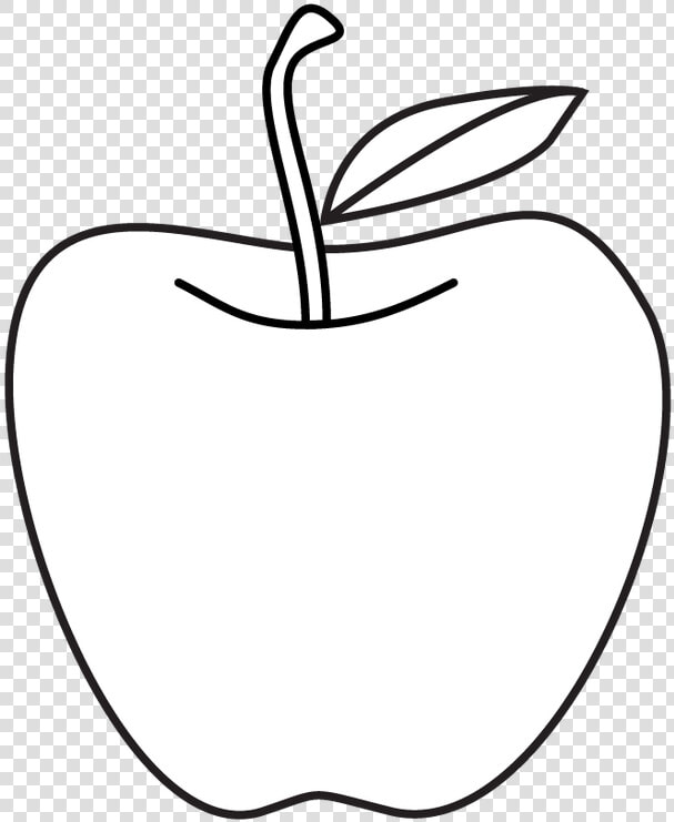 Apple Drawing Clip Art   Apple In Line Drawing  HD Png DownloadTransparent PNG