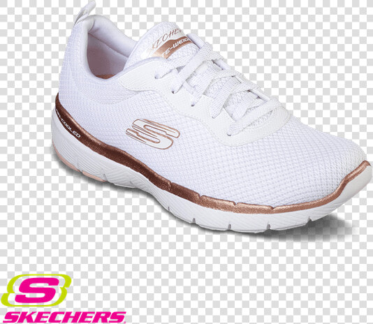 Skechers Flex Appeal 3 0 White Rose Gold  HD Png DownloadTransparent PNG
