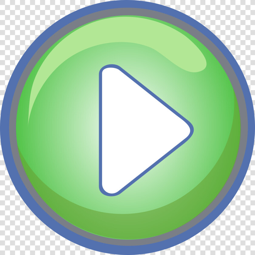 Play Button Green With Blue Border Clip Arts   Clipart Play Button  HD Png DownloadTransparent PNG