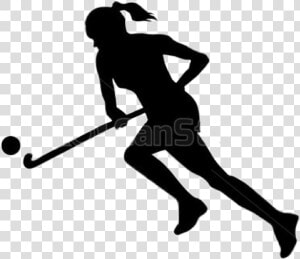 hockey   Silhouette Field Hockey Girl  HD Png Download
