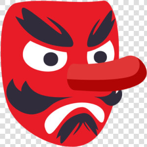 Japanese Clipart Character   Red Face Japanese Emoji  HD Png Download