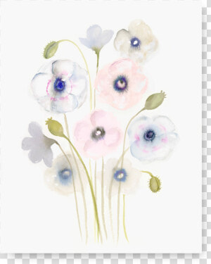 Gentle Poppies Print2  HD Png Download