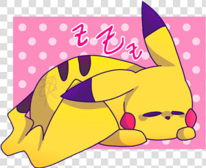 Sleepy Pikachu By Zannbie  HD Png Download
