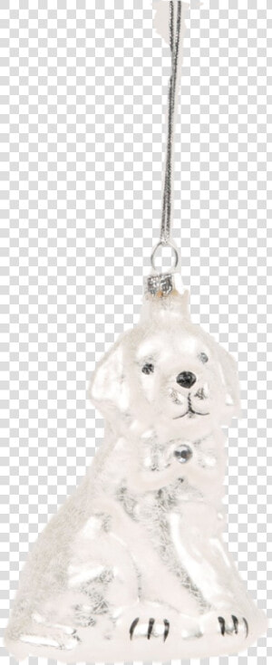 Sass And Belle Glass Dog Christmas Tree Decoration   Silver  HD Png Download
