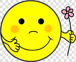 Smiley Face With Flower   Smiley  HD Png Download