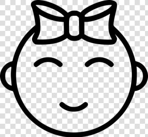 Baby Girl Comments   Baby Icon Black And White  HD Png Download