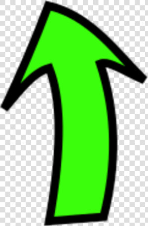 Transparent Curve Arrow Png   Up Arrow Green Clipart  Png Download