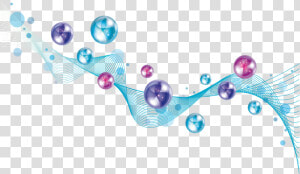  mq  blue  bubbles  swirls  decorate  pearls   科技 背景  HD Png Download