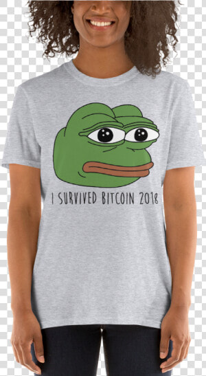 Feelsbadman Bitcoin 2018 Bear Market Short Sleeve Unisex  HD Png Download