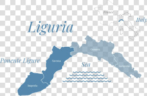 Italian Riviera Map   Liguria Map  HD Png Download