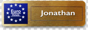 Euro Hotel Name Badge By Fattorini   Hotel Badges  HD Png Download