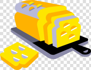 Vector Illustration Of Baked Bakery Bread Loaf On Cutting  HD Png Download