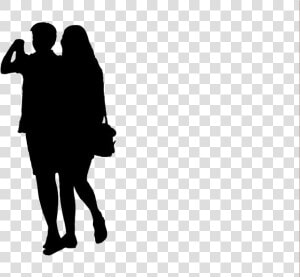 Transparent Couple Walking Image   Silhouette Taking A Selfie  HD Png Download