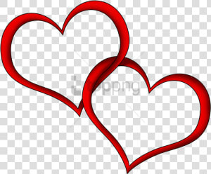 Free Png Download Heart Outline Couple Red Png Images   Wedding Transparent Background Heart Clipart  Png Download
