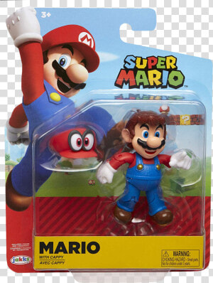 Mario With Cappy 4” Action Figure   Super Mario Action Figure  HD Png Download