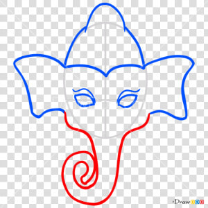 How To Draw Ganesha   Ganesh Face Printable Mask  HD Png Download