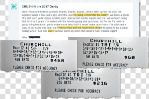 Superfecta Winning Derby Ticket  HD Png Download