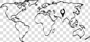 World Map Outline   Png Download   Outline World Map Tattoo  Transparent Png