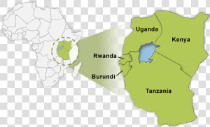 East Africa Map Png   Png Download   Rwanda East Africa Map  Transparent Png