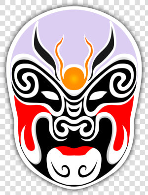 Chinese Masks Big Image   Chinese Opera Mask Vector  HD Png Download