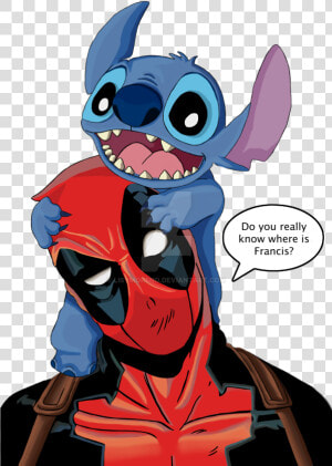 Do You Really Know   Deadpool And Stitch Drawing  HD Png Download