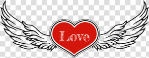 Rocker Heart With Wings Png Clipart Pictureu200b Gallery   Сердечко С Крыльями Png  Transparent Png