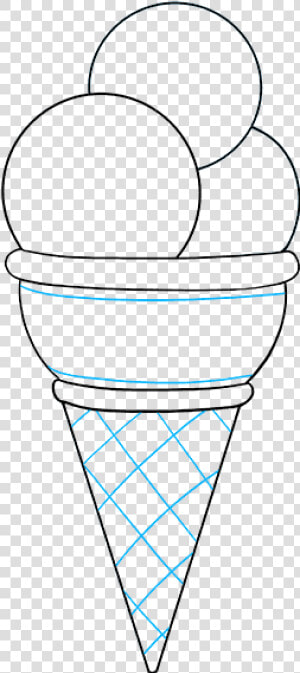 How To Draw Really   Ice Cream Cone  HD Png Download