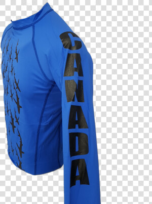 Blue Rashguard Left Side   Active Shirt  HD Png Download
