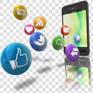 Clipart Phone Social Media   Social Media Icons Floating  HD Png Download