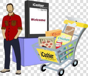 Supermarket Clipart Transparent   Grocery Cart Clipart Png  Png Download