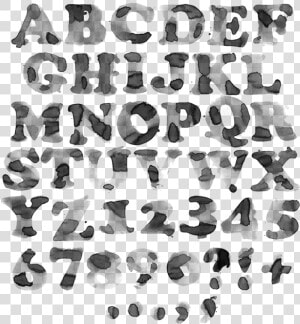 Cooper Watercolor Paint Font   Font Alphabet In Watercolor Transparent  HD Png Download