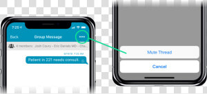Messaging Mute Thread Layout Cut   Smartphone  HD Png Download