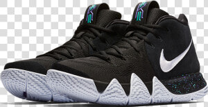 Kyrie 4 Black White   Kyrie 4 Black And Blue  HD Png Download