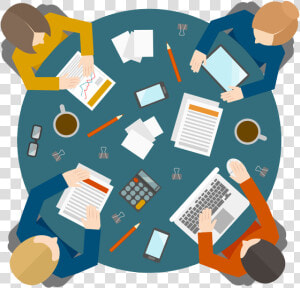 Small Group Table Png  amp  Free Small Group Table Transparent   Round Table Meeting Png  Png Download