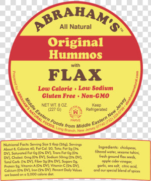 Original Flax With Side Label  HD Png Download